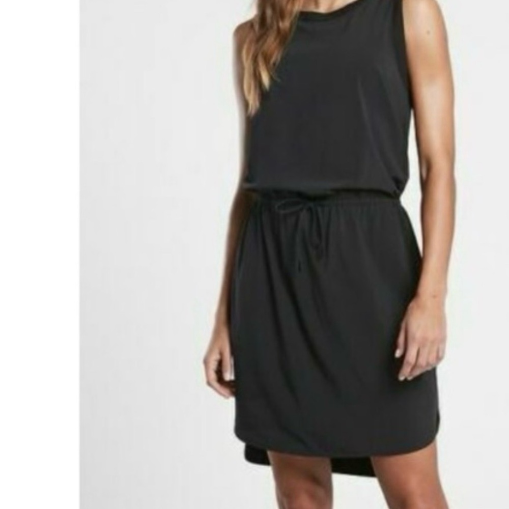 Athleta Black Sleeveless Mini Dress